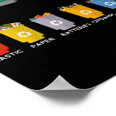 Poster Camion de recyclage Enfants Camion de déchets (Coin)