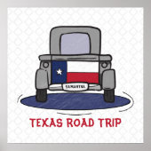 Poster Camion de Texas Road Trip State (Devant)