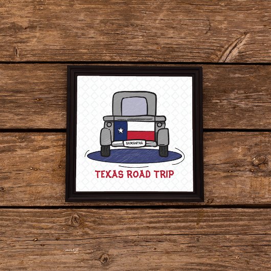 Poster Camion de Texas Road Trip State