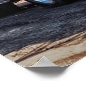 Poster Camion de vidange bleu (Coin)