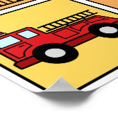 Poster Camion d'incendie (Coin)