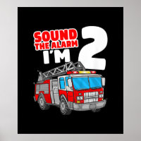 Camion d'incendie 2 ans pompier 2e anniversaire