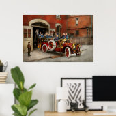 Poster Camion d'incendie - L'escadron volant 1911 (Bureau à domicile)