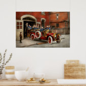 Poster Camion d'incendie - L'escadron volant 1911 (Cuisine)