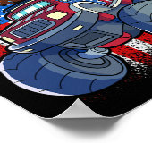 Poster Camion Eagle Monster 4 Juillet Boys American Flag (Coin)