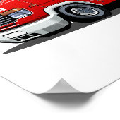 Poster Camion-feu de dessin (Coin)