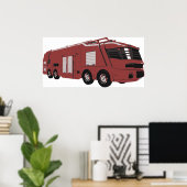 Poster Camion-feu futuriste (Bureau à domicile)
