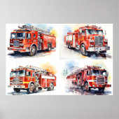 Poster Camion feu rouge (Devant)