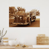 Poster Camion-feu vintage (Cuisine)