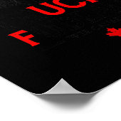 Poster Camion Fudeau Anti Justin Trudeau Free Canada (Coin)