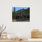 Poster Camion historique dans les montagnes... (Cuisine)