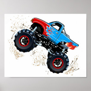Poster Camion Monster de dessin