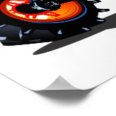 Poster Camion monstre de dessin animé (Coin)