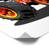 Poster Camion monstre de dessin animé (Coin)