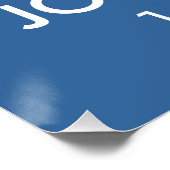 Poster Camion monstre Dinosaure Bleu T-Rex (Coin)