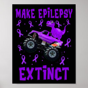 Poster Camion Monstre Dinosaure Pour Faire Épilepsie Épil
