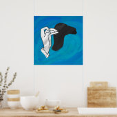 Poster Camion Ombre Sur Bleu (Cuisine)