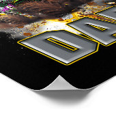 Poster Camion Papa Fête des pères Monster Camion Ma jambe (Coin)