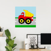Poster Camion-poubelle de construction pour enfants (Bureau à domicile)