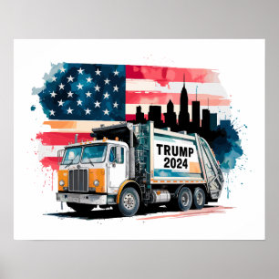 Poster Camion-poubelle pour Trump