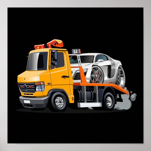 Poster Camion remorque de dessin (Devant)