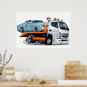 Poster Camion remorque de dessin (Cuisine)