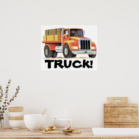 Poster Camion rouge (Cuisine)