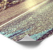 Poster Camion rouge de réservoir - art de camion et de (Coin)