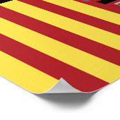 Poster Camion rouge jaune rayé Bannière de fête d'anniver (Coin)