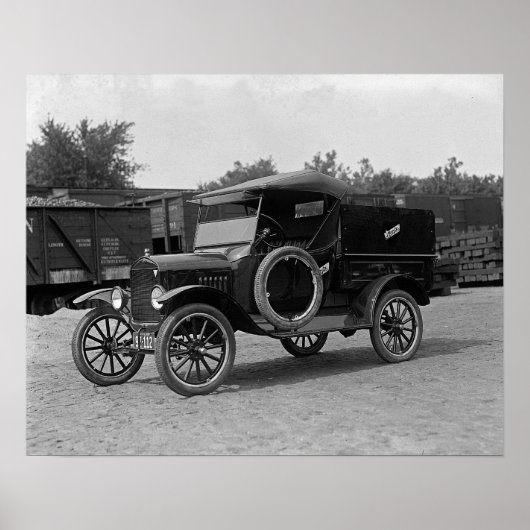 Poster Camionnette Ford Modèle T, 1925. Photo ancienne (Devant)