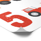 Poster Camions colorés Nombre Nourriture Art (Coin)