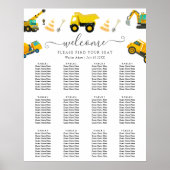 Poster Camions de construction Anniversaire (Devant)