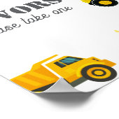 Poster Camions de construction Anniversaire (Coin)