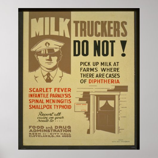 Poster Camions de lait (Devant)