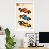 Poster Camions-Imprimés/Poster (Bureau à domicile)