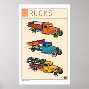 Poster Camions-Imprimés/Poster