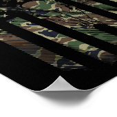 Poster Camo American Drapeau Cerf Crâne Elk Chasse Usa (Coin)