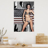 Poster Camo arctique Bikini Babe (Cuisine)