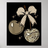 Poster Camo Checkered Cherry Bow, Hunting,checkered Patte (Devant)