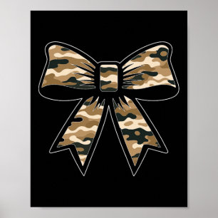Poster Camo Coquette Bow Chasse au canard Chasse au canar
