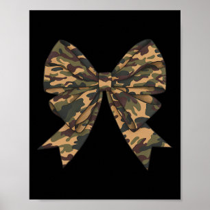 Poster Camo Coquette Bow Chasse au canard Filles Enfants