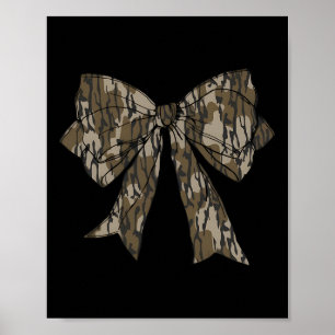 Poster Camo Coquette Bow Chasse au canard Filles Enfants