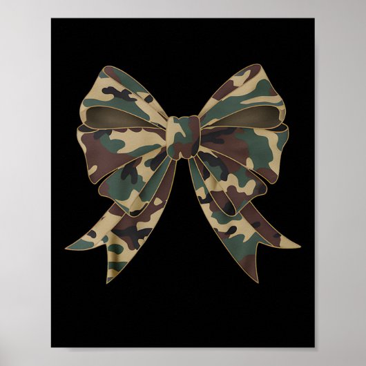 Poster Camo Coquette Bow Chasse au canard Filles Enfants (Devant)