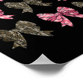 Poster Camo Coquette Bow Chasse Canard Enfants Filles Bow (Coin)