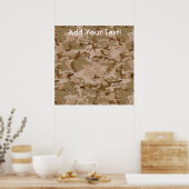 Poster Camo du désert (Cuisine)