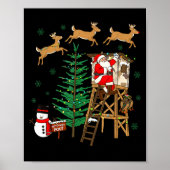 Poster Camo Santa Christmas Deer Hunting Camouflage Hunte (Devant)