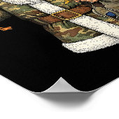 Poster Camo Santa Mallard Duck Hunting Christmas Hunter G (Coin)