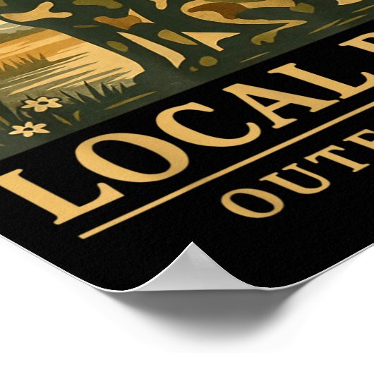 Poster Camo Southern Local Boy Duck Hunting Black Lab Out (Coin)