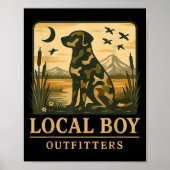 Poster Camo Southern Local Boy Duck Hunting Black Lab Out (Devant)