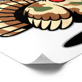 Poster Camo Turkey Day Hunting Fall Thanksgiving  (Coin)